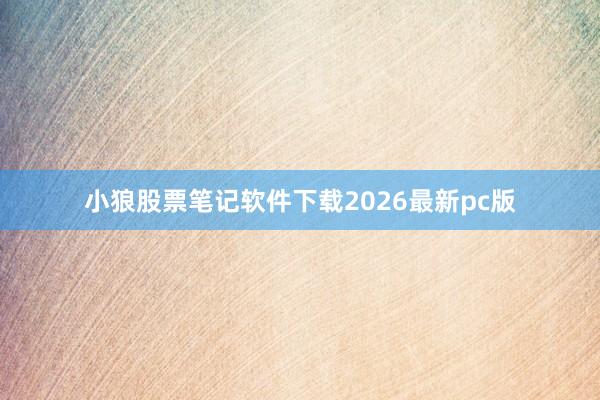 小狼股票笔记软件下载2026最新pc版