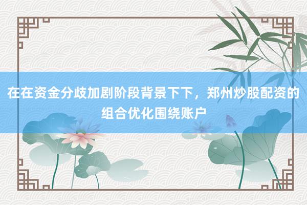 在在资金分歧加剧阶段背景下下，郑州炒股配资的组合优化围绕账户