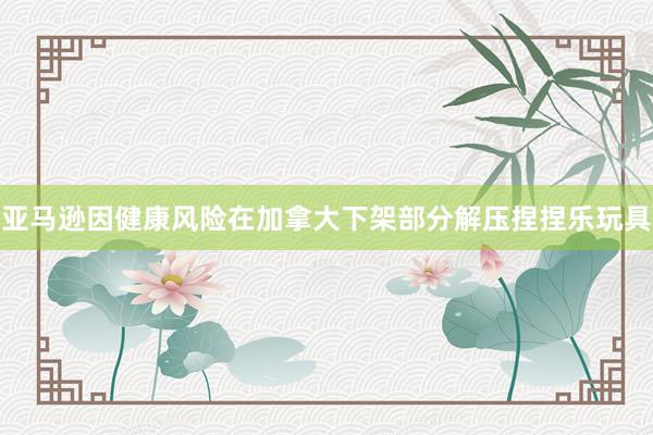 亚马逊因健康风险在加拿大下架部分解压捏捏乐玩具