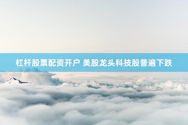 杠杆股票配资开户 美股龙头科技股普遍下跌